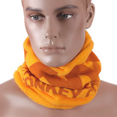 RMC JEANS TSUNAMI WAVE EMBROIDERED REVERSIBLE YELLOW FLEECE NECK WARMER SNOOD REDM5503