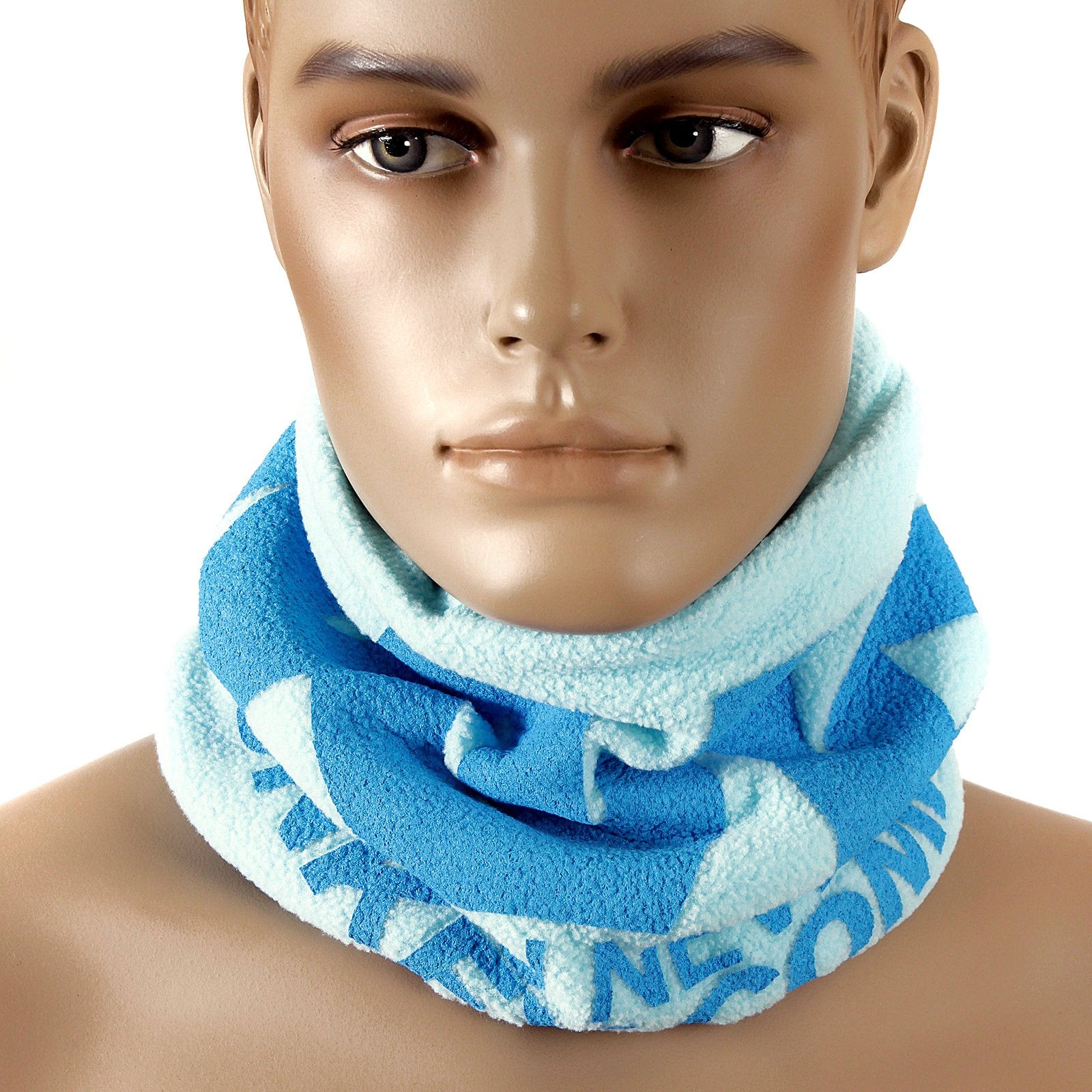 RMC MARTIN KSOHOH MENS FLEECE REVERSIBLE NECK WARMER SNOOD IN SKY BLUE REDM5493