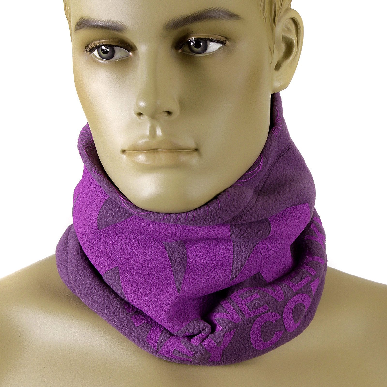RMC DEEP PURPLE REVERSIBLETOGGLE AND PULL CORD CLOSURE EQUIPPED NECK AND HEAD WARMER SNOOD REDM5497