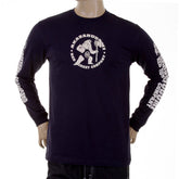 RMC JEANS MKWS KINTARO AKASARUGUMI CREW NECK PRINTED REGULAR FIT LONG SLEEVE T-SHIRT IN BLACK REDM5421