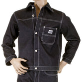 RMC MKWS BLACK SUGAR SUPER EXCLUSIVE UNWASHED SELVEDGE DENIM JACKET WITH SINGLE CHEST POCKET REDM5475