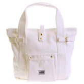 RMC MKWS VERSATILE UNISEX 100% COTTON CANVAS HAND CARRY BAG IN WHITE REDM5586