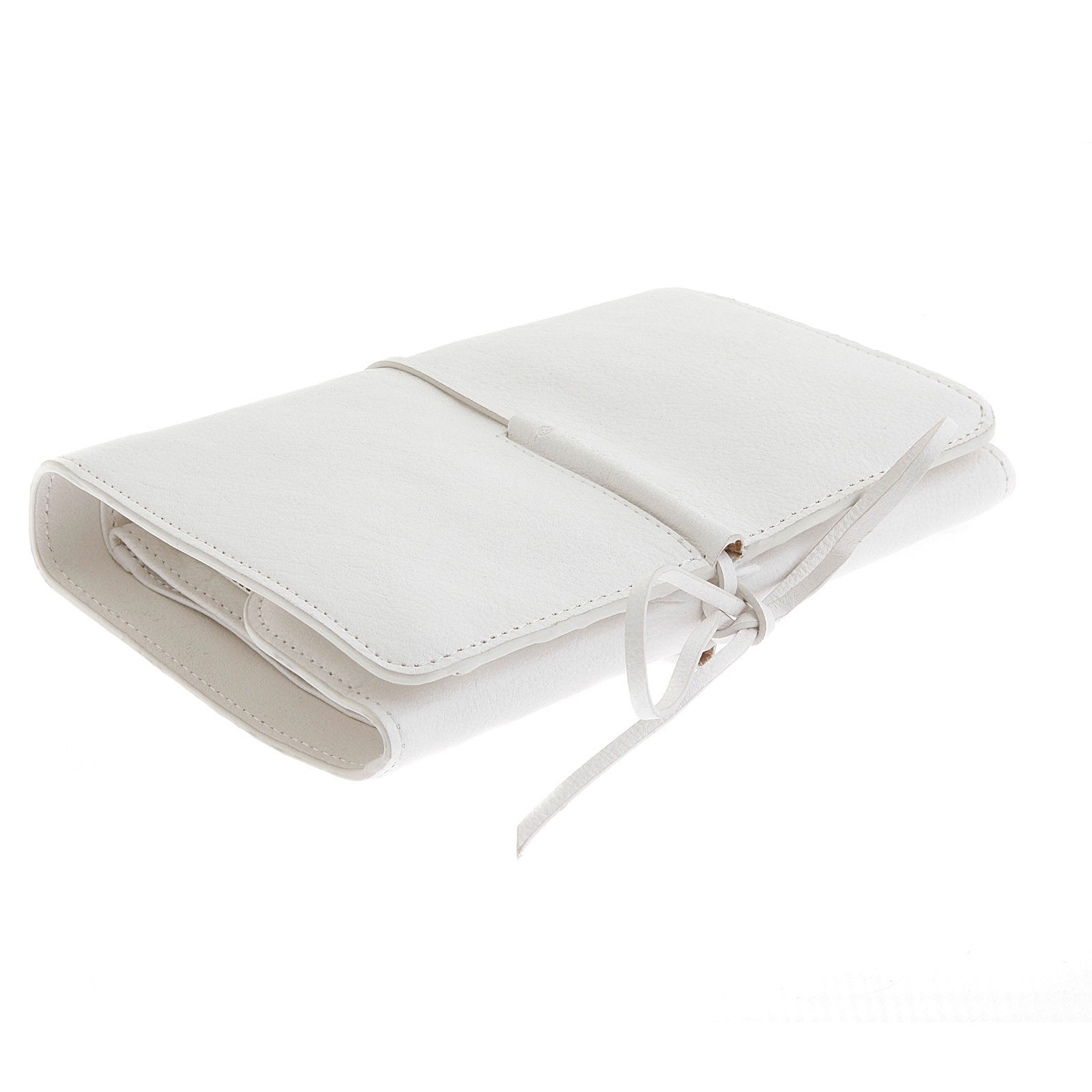 RMC JEANS BILL FOLD WHITE ITALIAN GRAIN LEATHER CREDIT CARD WALLET REDM5703