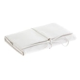 RMC JEANS UNISEX GRAIN LEATHER TRAVEL WALLET IN WHITE WITH SHOE LACE TIE CLOSURE REDM5754