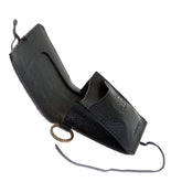 RMC JEANS BLACK LEATHER HORSE HAIR POUCH WALLETS WITH SHOE LACE TIE CLOSURE FOR MEN REDM5770