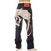 YOROPIKO LIMITED EDITION HUNGRY DRAGON 574 SILVER RAW SELVEDGE DENIM JEANS YORO2879