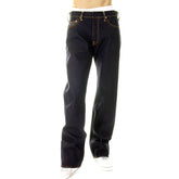 RMC SUPER EXCLUSIVE EMBROIDERED SILVER TSUNAMI WAVE DARK INDIGO VINTAGE CUT RAW DENIM JEANS FOR MEN REDM6217