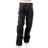 RMC MARTIN KSOHOH DARK INDIGO MENS VINTAGE CUT SELVEDGE RAW DENIM JEANS WITH MOMOTARO EMBROIDERY REDM5642