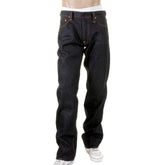 RMC MARTIN KSOHOH VINTAGE CUT EDO TIGER EMBROIDERED DARK INDIGO 100% COTTON RAW DENIM JEANS FOR MEN REDM5639