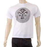 RMC MARTIN KSOHOH CREW NECK WHITE COTTON REGULAR FIT CYBER MONKEY PRINTED T SHIRT FOR MEN REDM5030