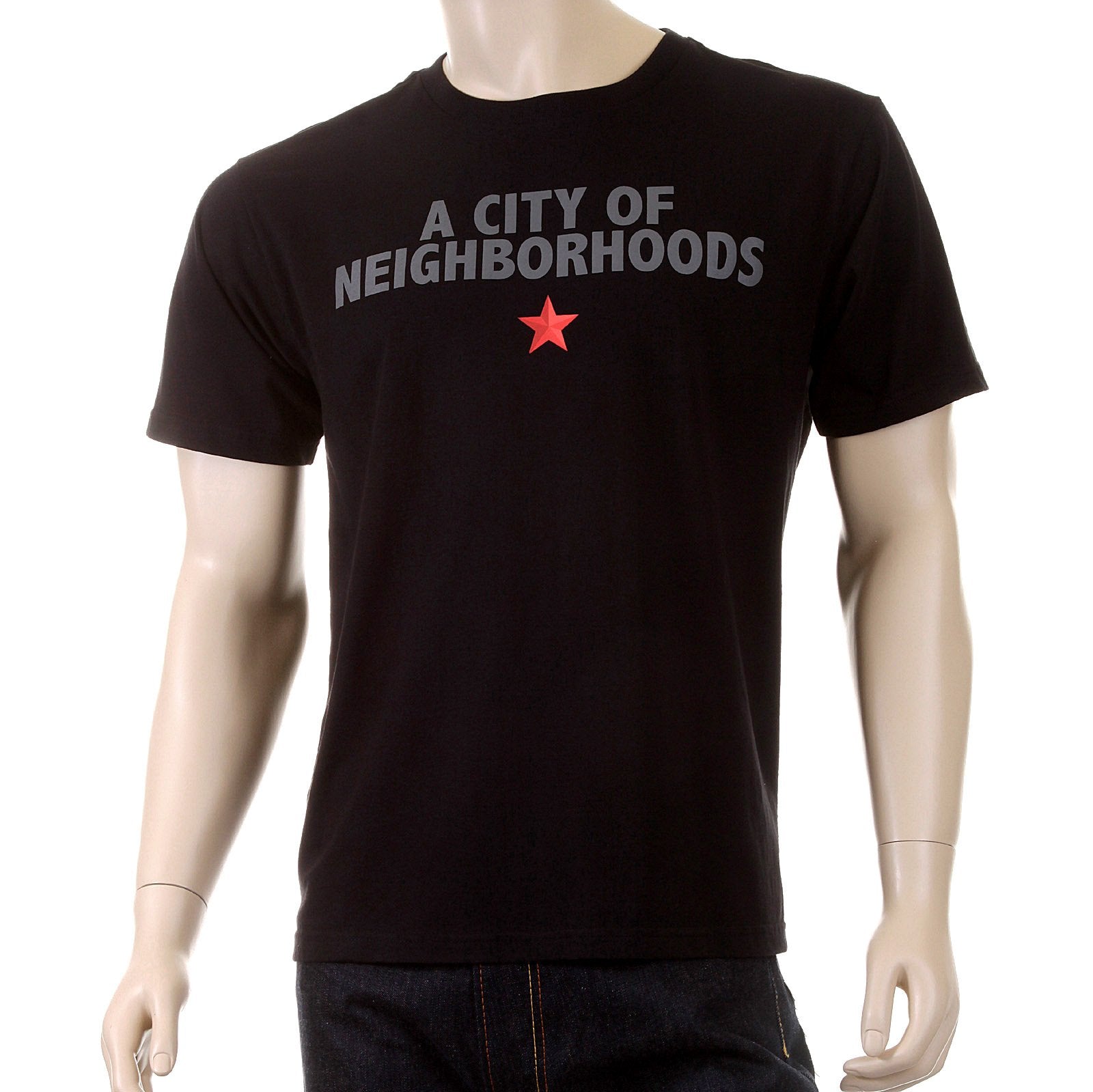 YOROPIKO FINE RIBBED CREW NECK HUNGRY DRAGON PRINTED BLACK SHORT SLEEVED T SHIRT REDM3963