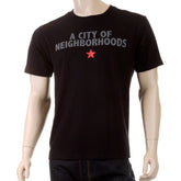 YOROPIKO FINE RIBBED CREW NECK HUNGRY DRAGON PRINTED BLACK SHORT SLEEVED T SHIRT REDM3963