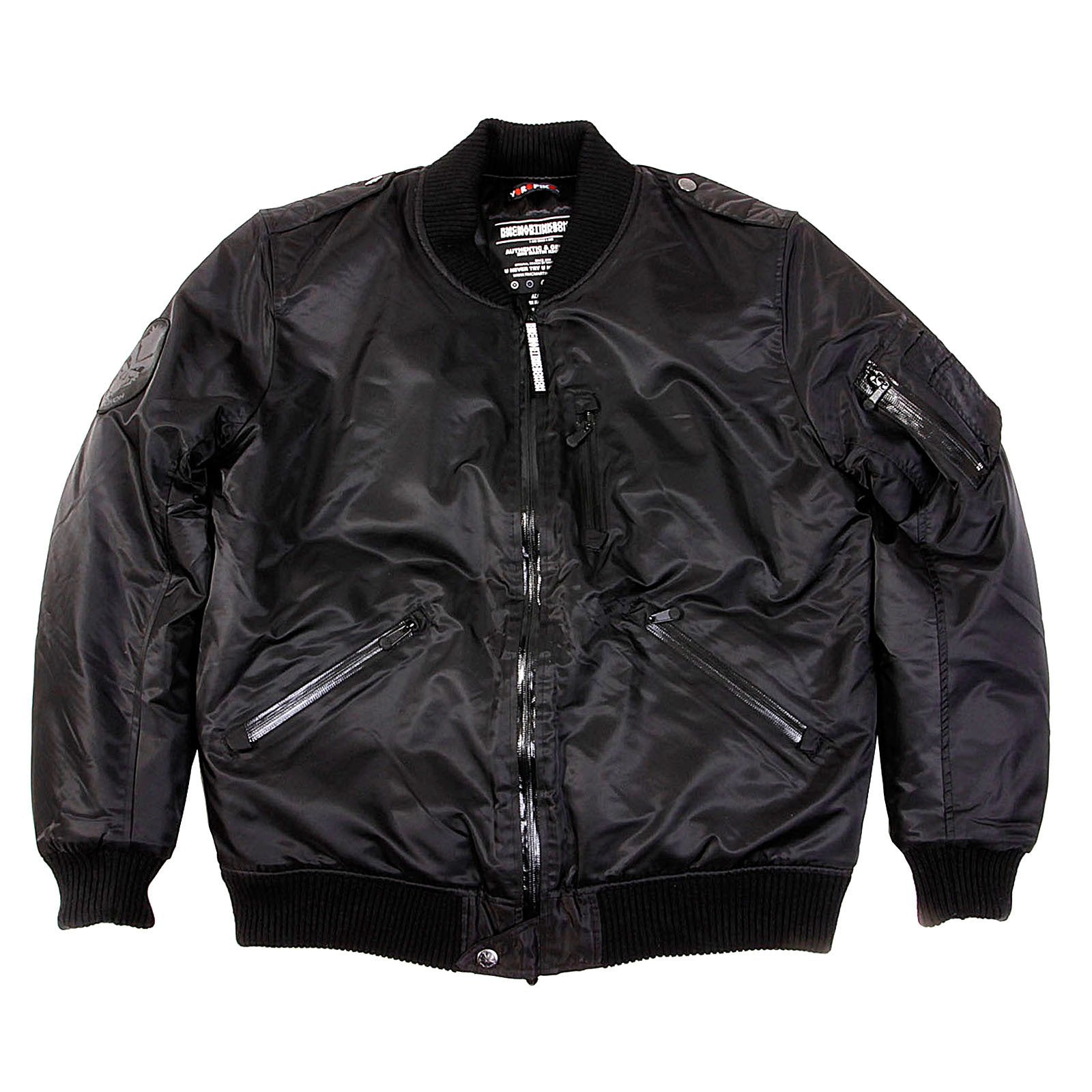 YOROPIKO X RMC RED MONKEY JEANS MA1 PADDED BLACK WIND AND WATER PROOF JACKET REDM3158