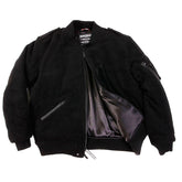 YOROPIKO X RMC RED MONKEY JEANS REGULAT FIT PADDED BLACK WOOL AND POLYESTER WIND AND WATER PROOF JACKET REDM3159