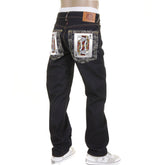 RMC JEANS POKER SUPER EXCLUSIVE MODEL 1001 SLIM CUT DARK INDIGO RAW DENIM JEANS FOR MEN REDM2268