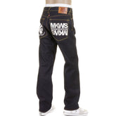 RMC MARTIN KSOHOH 1001 SILVER EMPIRE CYBER MONKEY DARK INDIGO RAW SLIMMER CUT EMBROIDERED JEANS REDM1146