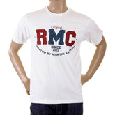 RMC JEANS MENS SHORT SLEEVE NAVY RQT1049 REGULAR FIT COTTON VINTAGE CREWNECK T-SHIRT REDM2095