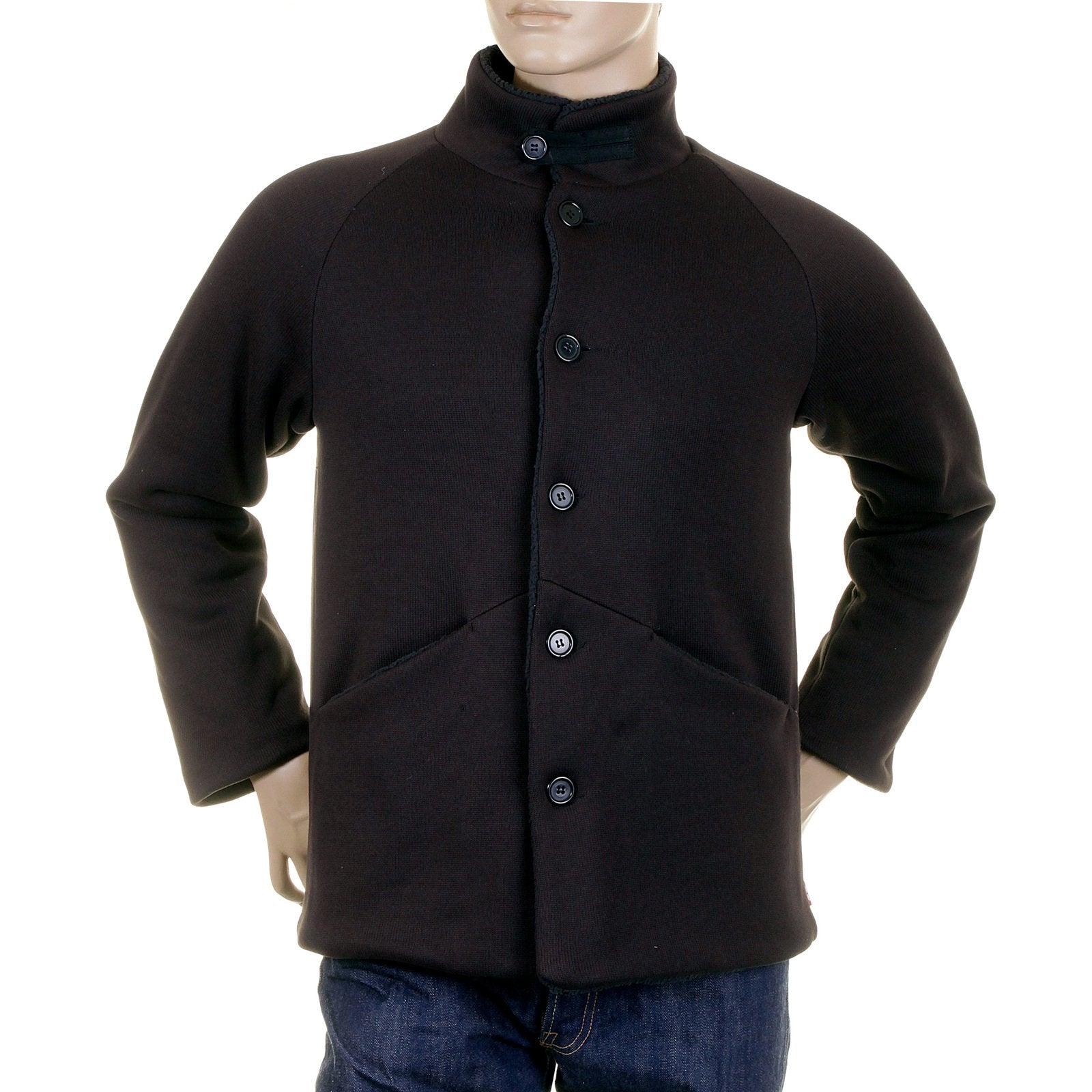 RMC MARTIN KSOHOH MKWS MENS REGULAR FIT FLEECE LINED BUTTON UP BLACK JACKET REDM2347