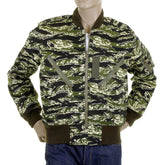 RMC MARTIN KSOHOH MKWS MENS REGULAR FIT ZIP UP BOMBER JACKET IN CAMOUFLAGE GREEN REDM2346