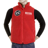 RMC MARTIN KSOHOH RED PAPAMAMSON ZIP UP REGULAR FIT SLEEVELESS PLUSH FLEECE MENS VEST GILLET REDM5828
