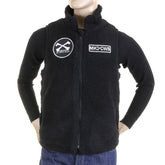 RMC MARTIN KSOHOH BLACK PAPAMAMSON ZIP UP REGULAR FIT SLEEVELESS PLUSH FLEECE MENS VEST GILLET REDM5829