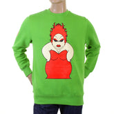 RMC MARTIN KSOHOH MENS LARGE FITTING LIME GREEN RWH141264 CREW NECK RED MY GIRL PRINTED SWEATSHIRT REDM0956