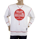RMC MARTIN KSOHOH MENS LARGE FITTING WHITE RWH141264 CREW NECK RED CRAZY CHILDREN PRINTED SWEATSHIRT REDM0928