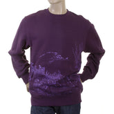 RMC MARTIN KSOHOH LARGE FITTING PURPLE RWC141161 CREW NECK LILAC TOYO STORY MOUNTAIN PRINTED SWEATSHIRT REDM0946