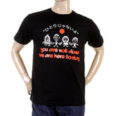 RMC JEANS LIMITED EDITION REGULAR FIT RQT11025 PRAY FOR JAPAN SHORT SLEEVE CREWNECK BLACK T SHIRT REDM0048