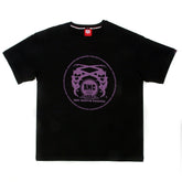 RMC MARTIN KSOHOH 100% COTTON REGULAR FIT CREW NECK SHORT SLEEVE PRINTED FUSCIA LOGO T-SHIRT IN BLACK REDM0129