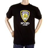 RMC MARTIN KSOHOH REGULAR FIT RQT11066 CREW NECK SHORT SLEEVE BLACK T SHIRT WITH DENIM DEPARTMENT PRINT REDM0996