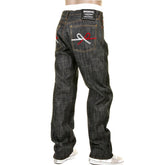 RMC SUPER EXCLUSIVE MKWS 9TH ANNIVERSARY MIZUHIKI RQP11104 BLACK UNWASHED SELVEDGE RAW DENIM JEANS REDM1205