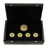 RMC JEANS CUSTOM MADE PRECIOUS STONE GREEN GARNET GIFT BOX BUTTON SET RMC2380