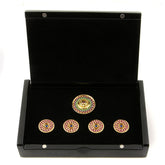 RMC MARTIN KSHOHOH CUSTOM MADE BUTTON SET RUBY BLUE SAPPHIRE GIFT BOX RMC2340