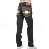 RMC JEANS LAS VEGAS 1001 MODEL SLIMMER CUT DARK INDIGO RMC WINNER UNWASHED RAW DENIM JEANS WITH SUPER EXCLUSIVE DESIGN RMC1218