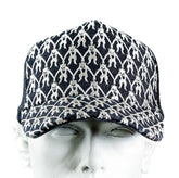 RMC JEANS MENS BLACK MESH SILVER LOGO EMBROIDERED CAP REDM9098