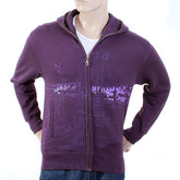 RMC MARTIN KSOHOH REGULAR FIT PURPLE RJK141162 TOYO STORY BRIDGE HOODED SWEATSHIRT FOR MEN REDM1068