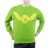 RMC JEANS MENS FREEDOM CRANE RWC141262 CREW NECK LARGE FIT COTTON LIME GREEN SWEATSHIRT REDM1032