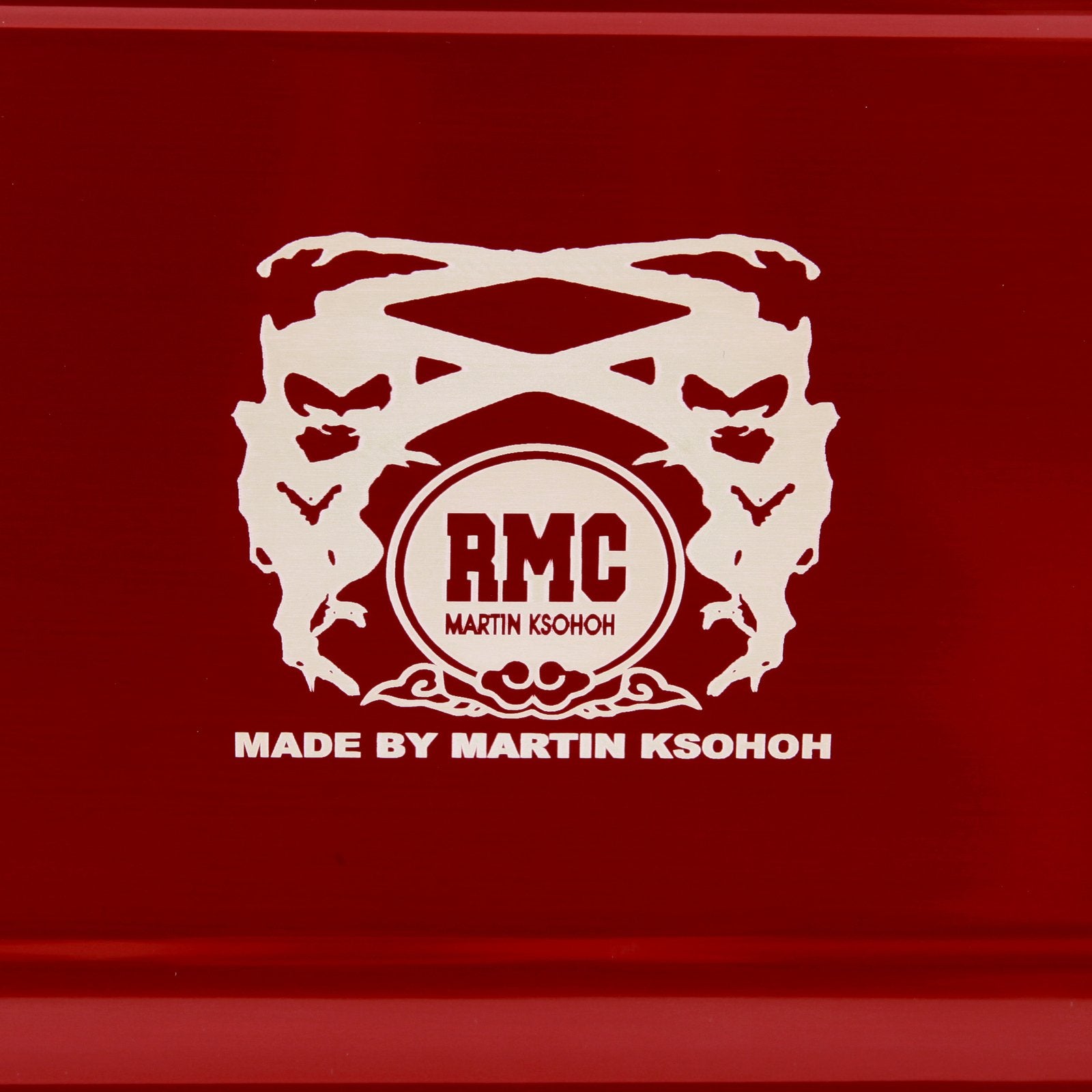 RMC MARTIN KSOHOH X ZERO HALLIBURTON SILVER HANDLE SIGNATURE LIMITED EDITION ALUMINIUM BRIEFCASE IN RED RMC1438