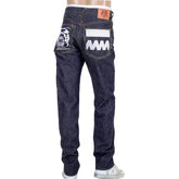 RMC FM UNION 1001 MODEL MENS SELVEDGE DENIM JEANS WITH WHITE EMBROIDERY 4A FM UNION RMC1925