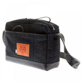 RMC JEANS UNISEX FULLY LINED DENIM DESPATCH BAG WITH LEATHER BASE REDM5527