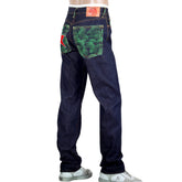RMC JEANS GENUINE RAW SELVEDGE DARK INDIGO 1001 MODEL SUPER EXCLUSIVE RED STAR JEANS REDM0016