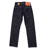 YOROPIKO EXCLUSIVE BLACK EMBROIDERED STAR WARS VINTAGE CUT MODEL 1002 RAW SELVEDGE DENIM JEANS YORO1226