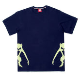 RMC JEANS HALF MONKEY PRINTED REGULAR FIT SHORT SLEEVE CREW NECK NAVY BLUE T-SHIRT REDM0034