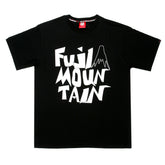 RMC JEANS REGULAR FIT SHORT SLEEVE CREW NECK BLACK T SHIRT FOR MEN WITH FUJI MOUNTAIN PRINT REDM0046
