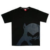 RMC JEANS BRAND MONKEY PRINTED REGULAR FIT SHORT SLEEVE CREWNECK BLACK T-SHIRT FOR MEN REDM3495