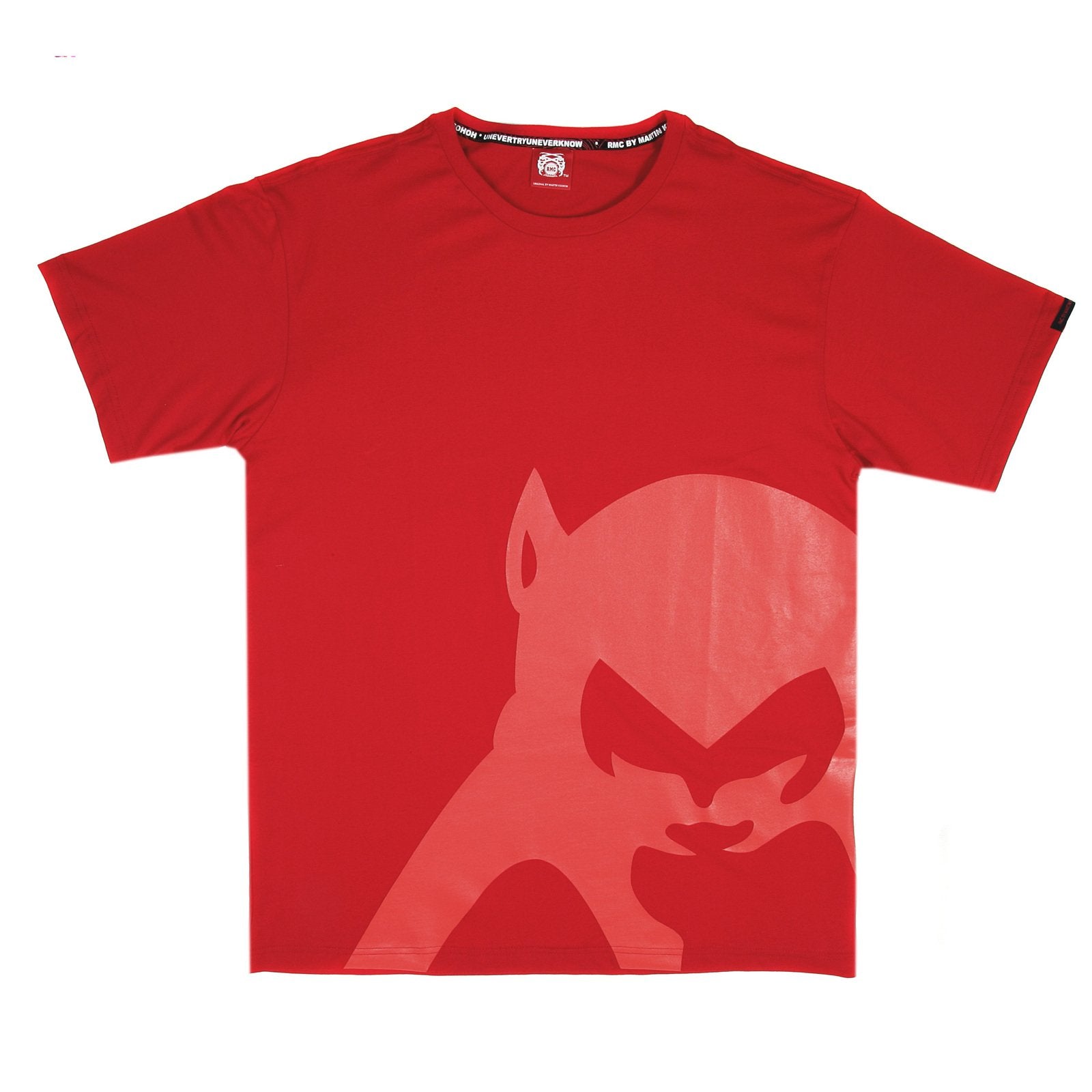 RMC JEANS BRAND MONKEY PRINTED REGULAR FIT SHORT SLEEVE CREWNECK RED T-SHIRT FOR MEN REDM3498