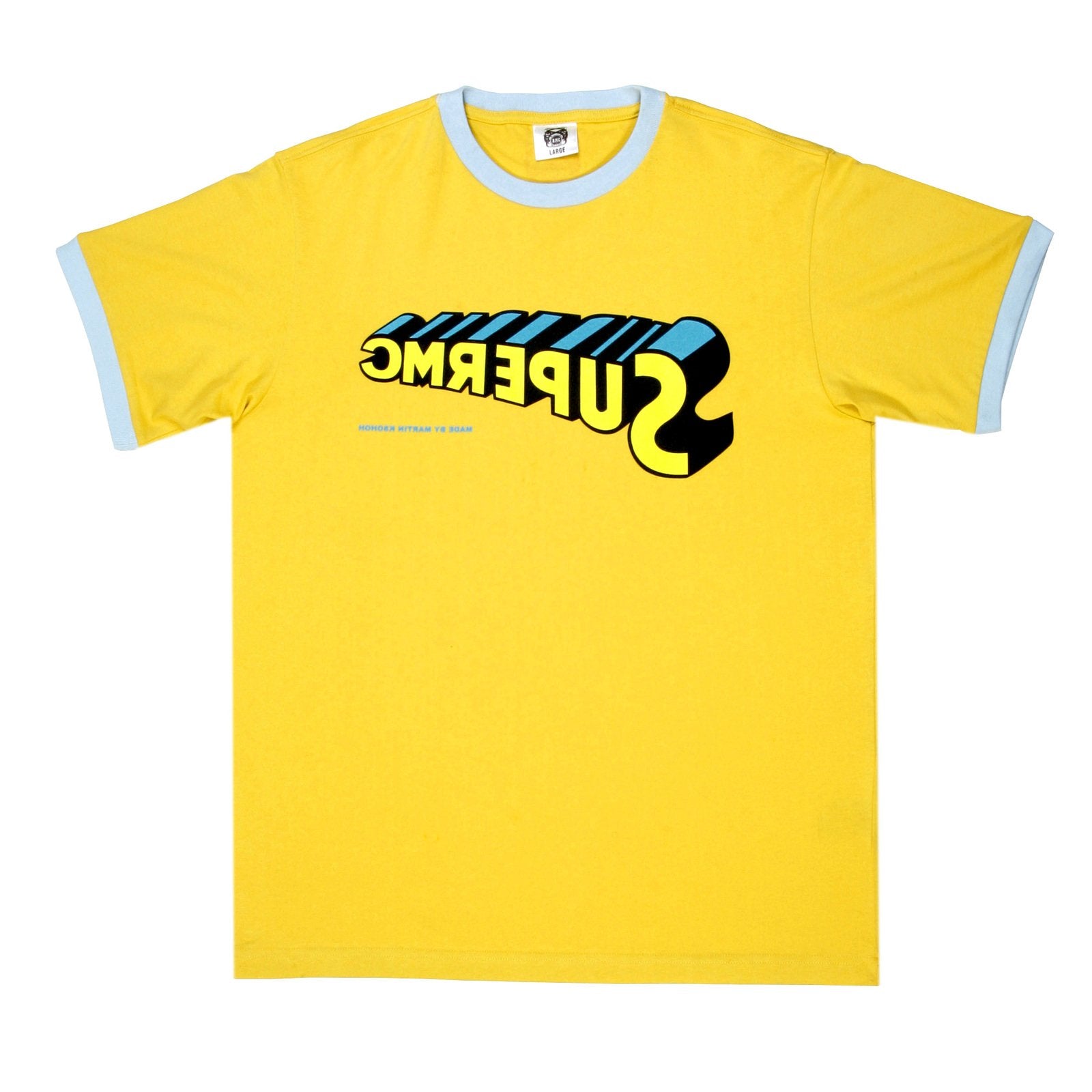 RMC JEANS SUPERMC PRINTED REGULAR FIT CREWNECK SHORT SLEEVED YELLOW T SHIRT REDM6347