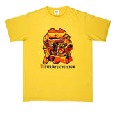 RMC JEANS YELLOW REGULAR FIT SHORT SLEEVE CREW NECK T-SHIRT FOR MEN WITH PRINTED MATSURI CARNIVAL REDM6409
