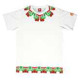 RMC JEANS WHITE REGULAR FIT SHORT SLEEVE CREW NECK T-SHIRT FOR MEN WITH SAMURAI PRINT REDM6410